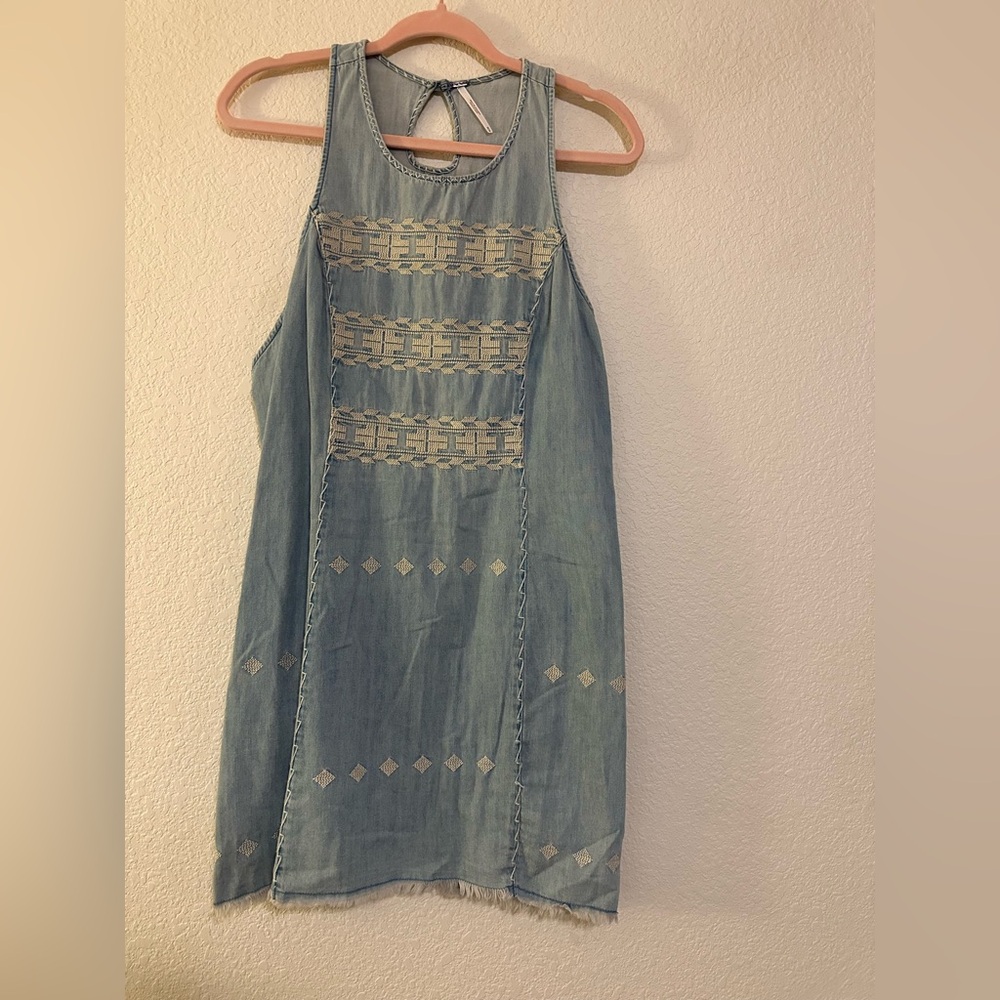 Free People Blue Halter Sundress